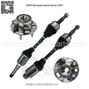 FRONT CV Axle Shaft + Wheel Hub Bearing for 10-16 Chevy Equinox GMC Terrain 2.4L