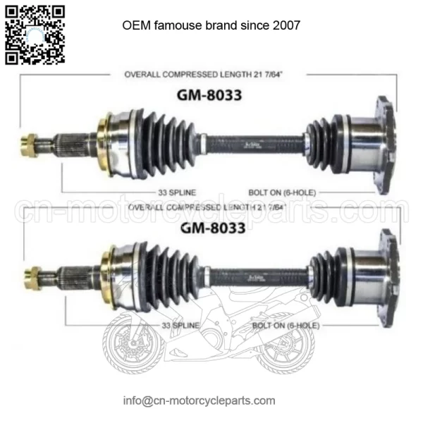For Chevrolet Tahoe K2500 Silverado 1500 4WD AWD Set of 2 Front CV Axle Shafts