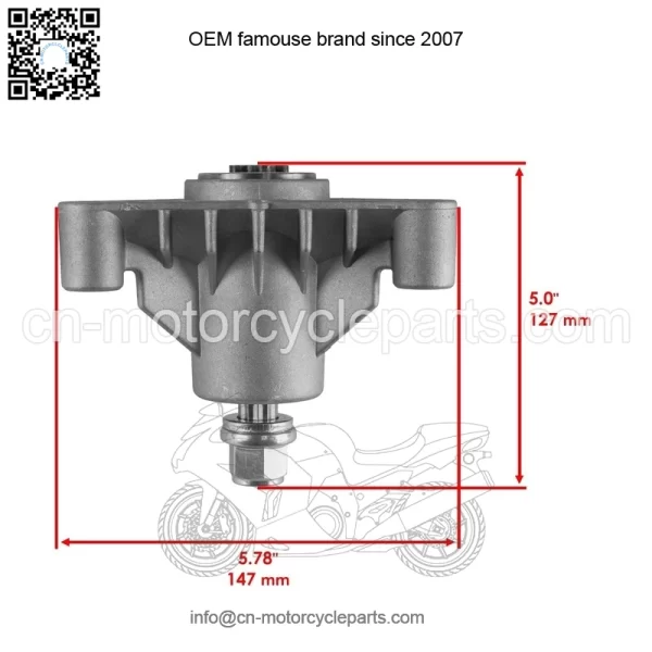 46" Deck Spindle & Pulley for Husqvarna CT153 960510015  532195945 197473 - Image 3