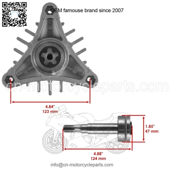 46" Deck Spindle & Pulley for Husqvarna CT153 960510015  532195945 197473 - Image 4