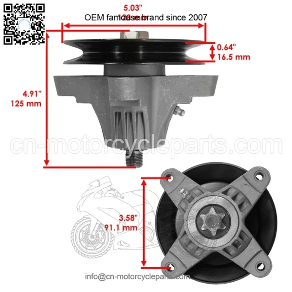 50" Deck Spindles for MTD White Outdoor GT-225 GT225 GT-2550 GT2550 / 918-0428B - Image 2