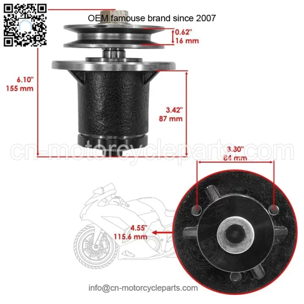 502303 Deck Spindle for King Kutter RFM-48 48"/  RFM-60 60" / RFM-72 72" - Image 2