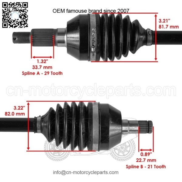 Can-Am Maverick X3 Turbo R 2017-2021 Front Right CV Joint Axle - 705402098 - Image 3