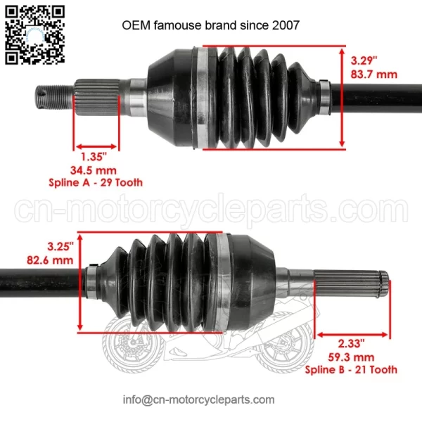 Can-Am Maverick X3 4x4 Turbo 2017-2020 Front Left CV Joint Axle - Image 3