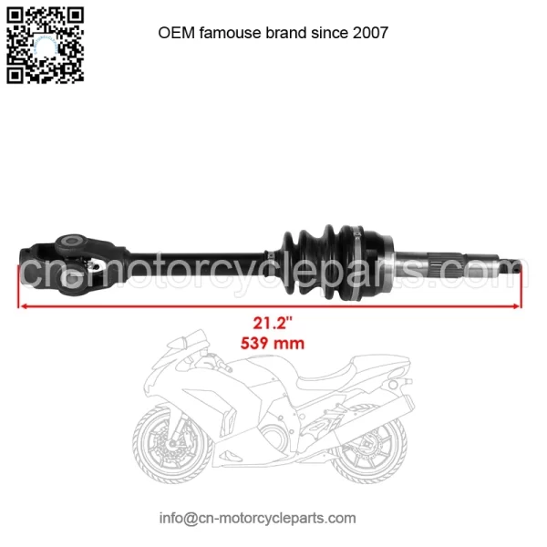 Polaris Scrambler 500 1997-1998 Front Right CV Joint Axle (BTB 138 Stamped) - Image 2