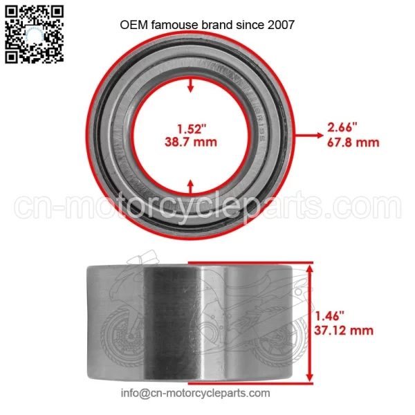 Can-Am Maverick X3 RR 4x4 Turbo 2020 Front & Rear Wheel Bearing Set - Image 2