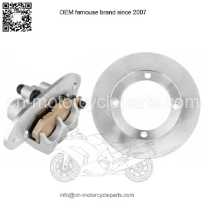 Rear Brake Caliper And Disc Rotor W/Pad For Yamaha Rhino 700 YXR700 4X4 2008-13(For: Yamaha Rhino 700)