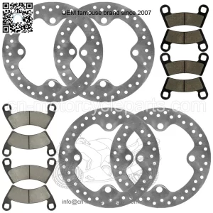 Front And Rear Brake Discs and Pads For Polaris General 1000 XP 1000 2020-2024
