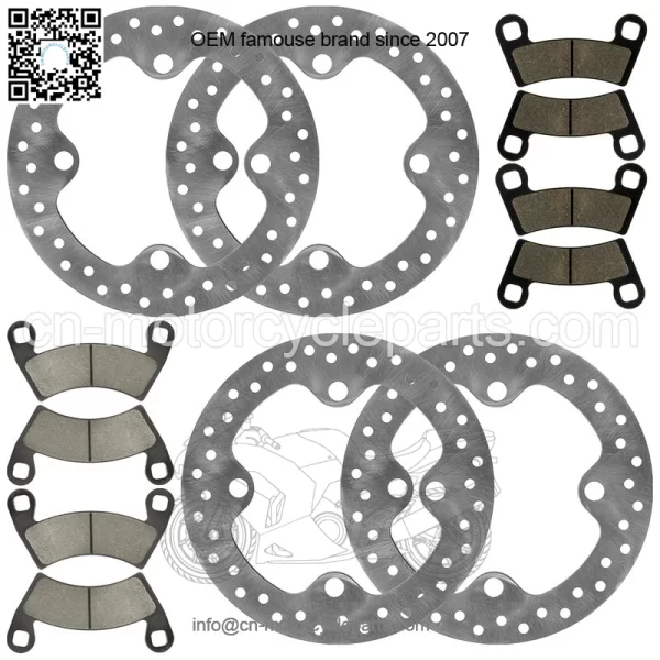 Front And Rear Brake Discs and Pads For Polaris General 1000 XP 1000 2020-2024