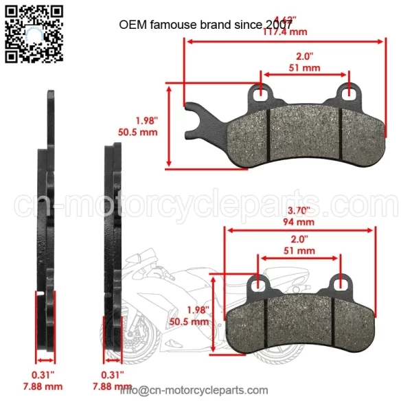 Front or Rear Brake Disc with Pads for Can-Am Defender Max HD10 2018 - 2023 - Image 3