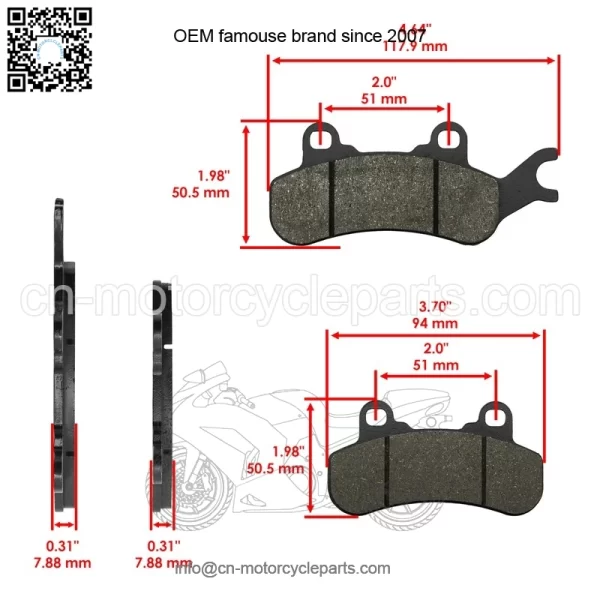 Front or Rear Brake Disc with Pads for Can-Am Defender Max HD10 2018 - 2023 - Image 4