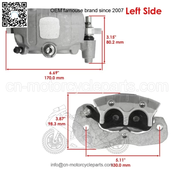Front Left Brake Caliper For CanAm Defender HD7 Max HD9 Max Pro HD10 2024-2025 - Image 2