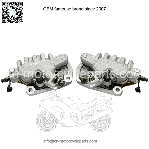 Front Left Right Brake Calipers & Pads for Honda TRX450R Sportrax 450 2004-2009 - Image 2