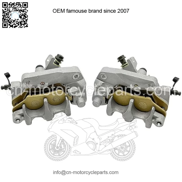 Front Left Right Brake Calipers & Pads for Honda TRX450R Sportrax 450 2004-2009 - Image 3