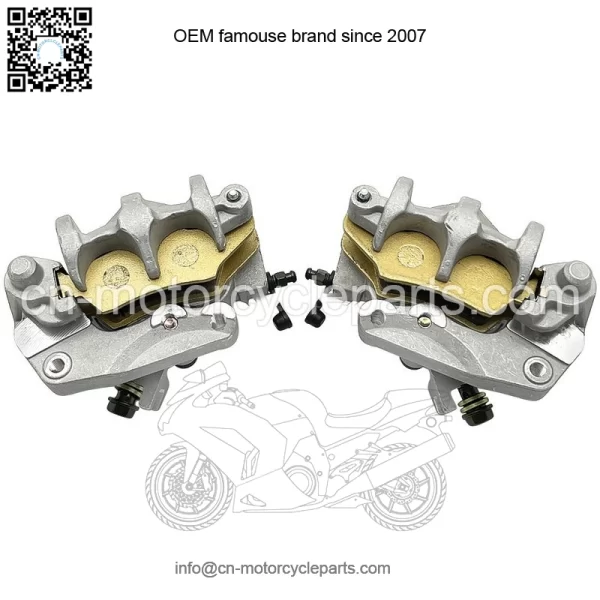 Front Left Right Brake Calipers & Pads for Honda TRX450R Sportrax 450 2004-2009 - Image 4