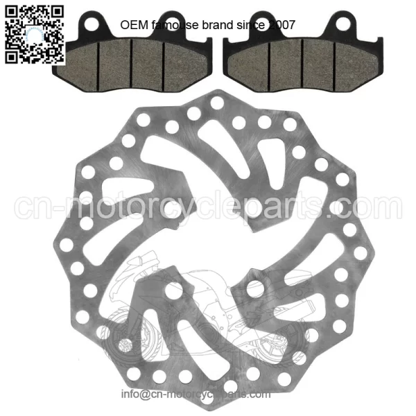 Rear Brake Disc Rotor w/ Pads fits Yamaha YFZ450R / YFZ450RSE Special 2009-2021