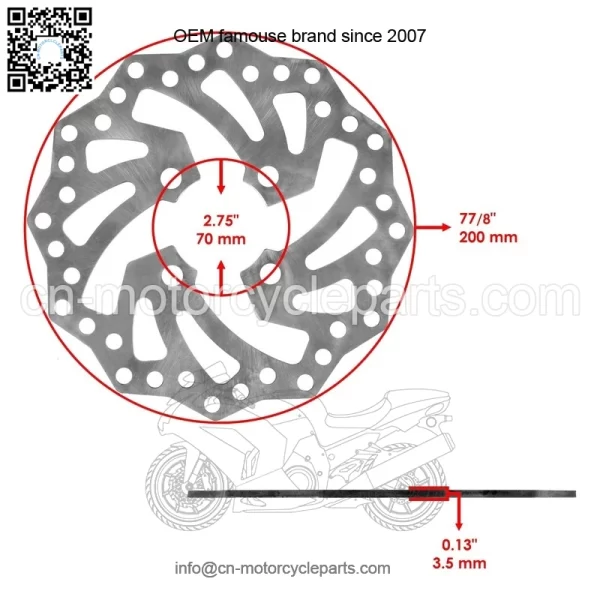 Rear Brake Disc Rotor w/ Pads fits Yamaha YFZ450R / YFZ450RSE Special 2009-2021 - Image 2