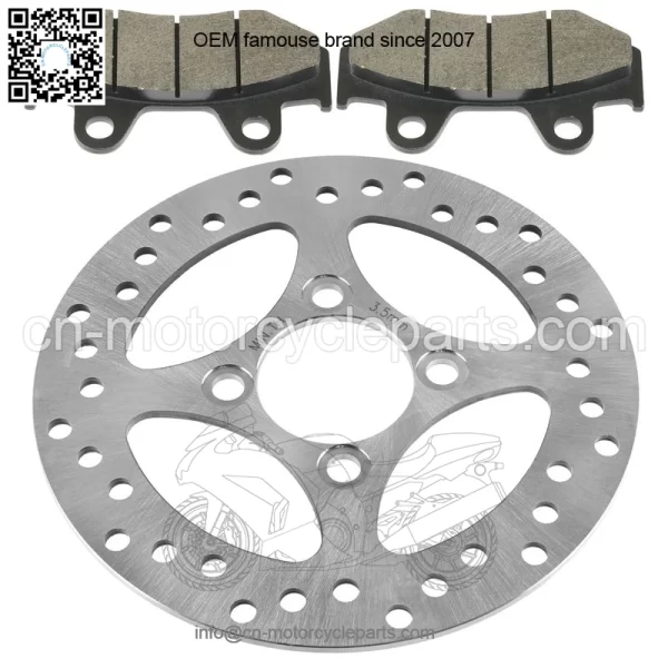 Rear Brake Disc Rotor W/ Pad For Yamaha YFZ450 2006 2007-2013 (Not For YFZ450R ) - Image 4