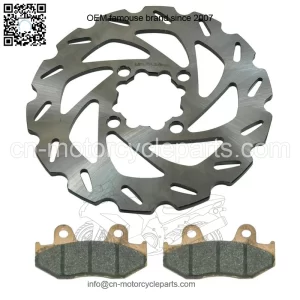 Rear Wave Disc Brake Rotor & Pads for Yamaha YFZ450, YFZ450R & YFZ450X 2006-2023