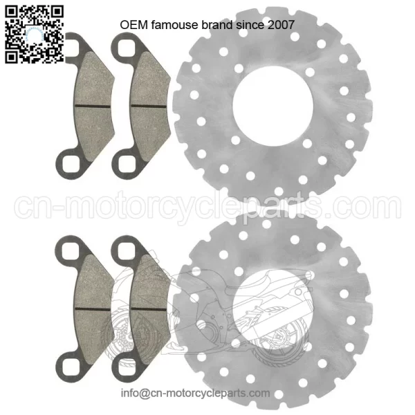 Polaris Scrambler 500 2X4/4X4 2001-2009 Front Brake Disc Rotors w/Pads