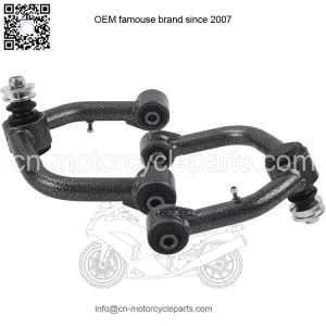 Black Front Upper Control Arms for 2003-2022 4Runner, 2 PCS 2-4" Lift Black White Grain Tubular Front Suspension Control Arm Compatible with 07-14 FJ Cruiser,03-09 GX470,10-21 GX460
