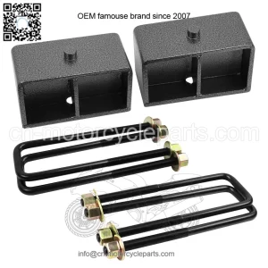 3'' Rear Leveling Lift Kit for 1999-2023 Chevy Silverado 1500 GMC Sierra 1500, 3in Silverado Unique Hammer Tone Powder Coating Finish Rear Lift Block Extended Square U-Bolt
