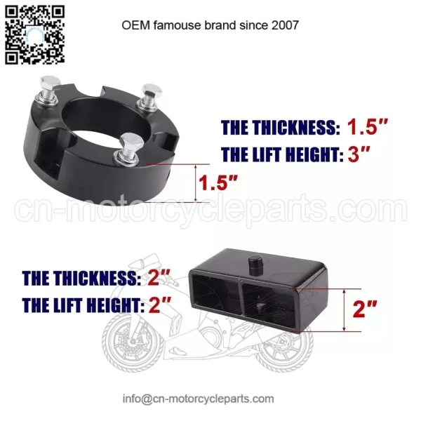 3" Front and 2" Rear Leveling Lift Kits For 1995-2004 Toyota Tacoma 2WD 4WD - Image 2
