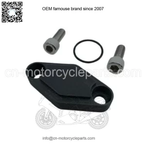 Parking Brake Block Off Kit - Black with Stainless Bolts for Yamaha YFZ450 04-22