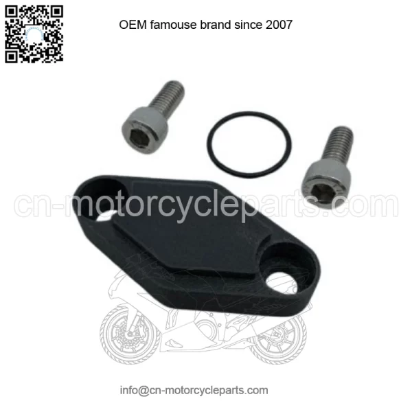 Parking Brake Block Off Kit - Black with Stainless Bolts for Yamaha YFZ450 04-22