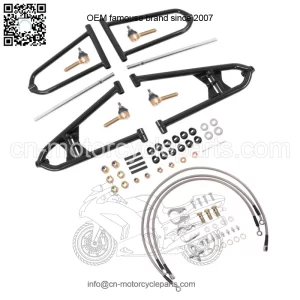 Front A Arms +2 +1 For Raptor 700 700R 2006-2017 W/Adjustable Brake Lines Clamps