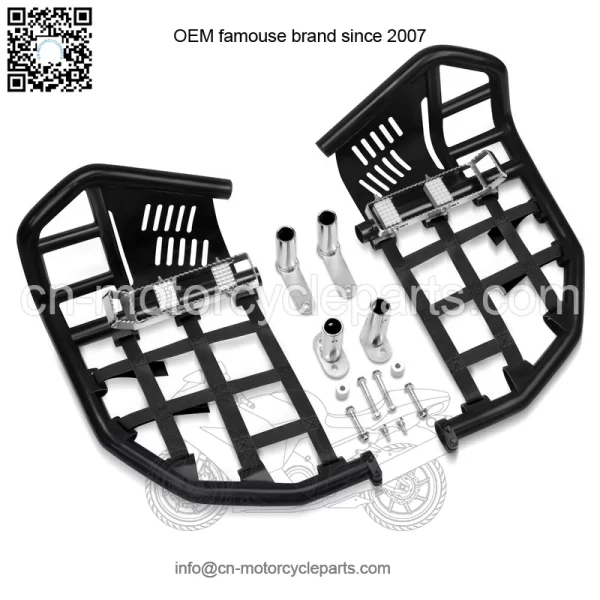 For Yamaha YFZ 450 Nerf Bars Pro Peg Heel Guard Black Bars With Black Nets - Image 3