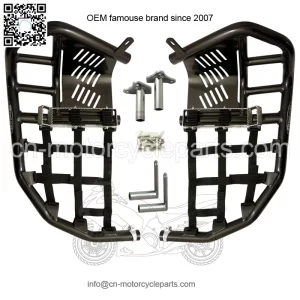 Yamaha YFZ 450 Nerf Bars  Pro Peg Heel Guard  Alba Racing  Black Black 199 T7 BB