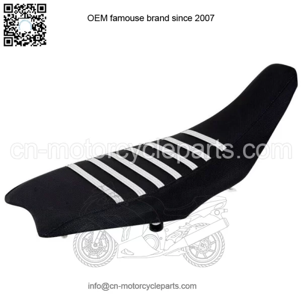 2004-2018 Honda TRX 450 R ER Seat Cover by Enjoy MFG BLACK w/ WHITE RIBS #197