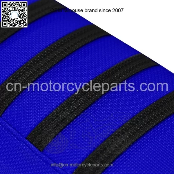 2009 - 2020 Yamaha YFZ 450R Seat Cover BLACK / BLUE / BLACK RIBBED QUAD #201 - Image 3