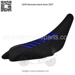 2009-2024 Yamaha YFZ 450R Seat Cover  All Black / Blue Ribs  Gripper #201