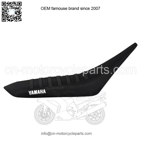 Yamaha YFZ 450 Gripper Seat Cover 2004-2013    all BLACK / BLACK ribs LOGO #200 - Image 2