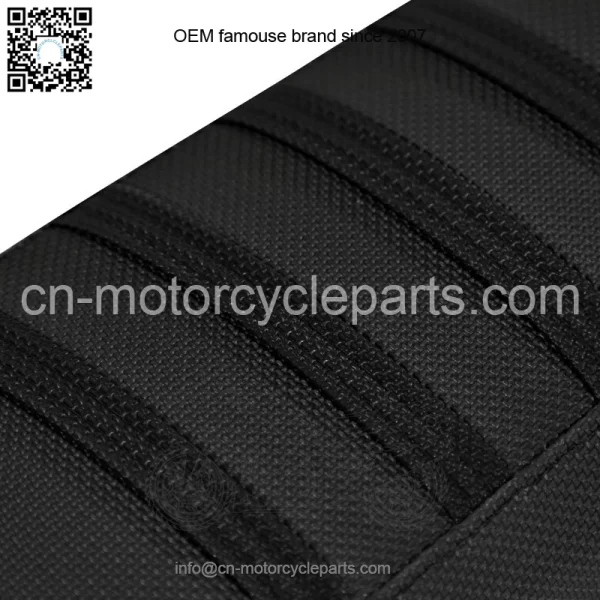 Yamaha YFZ 450 Gripper Seat Cover 2004-2013    all BLACK / BLACK ribs LOGO #200 - Image 4