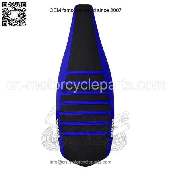 Yamaha YFZ 450 Gripper Seat Cover 2004-2013  BLUE/BLACK/BLUE ribs LOGO #200 - Image 3