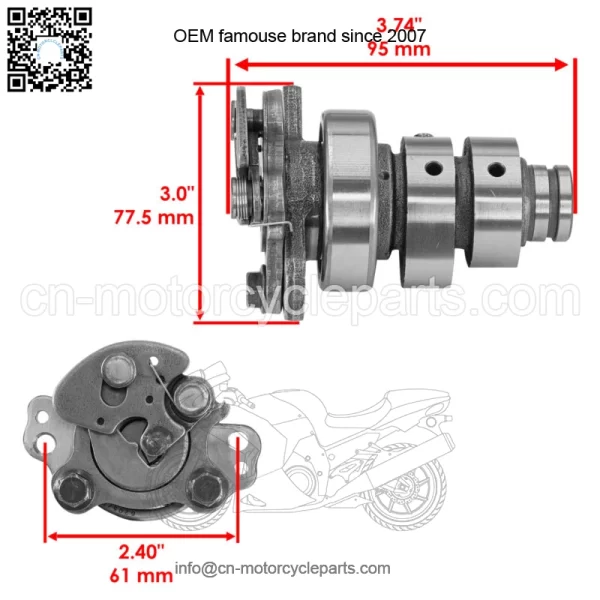 Camshaft Kit For Yamaha Grizzly 700 YFM700FG 2007-13 / Grizzly 550 YFM550 09-14 - Image 2