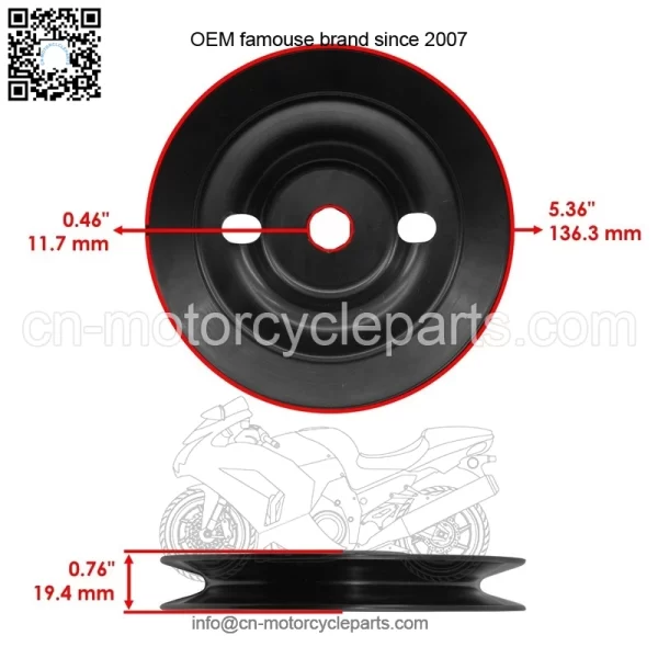 38" Deck Spindle w/Pulley & Blade for John Deere X300 AM137483 M151720 M153118 - Image 3