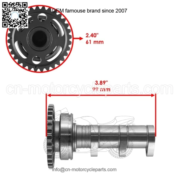 Camshaft Kit W/ Cam Chain for Yamaha YFZ450R YFZ 450 R 2009 2010 2011 2012 2013 - Image 2